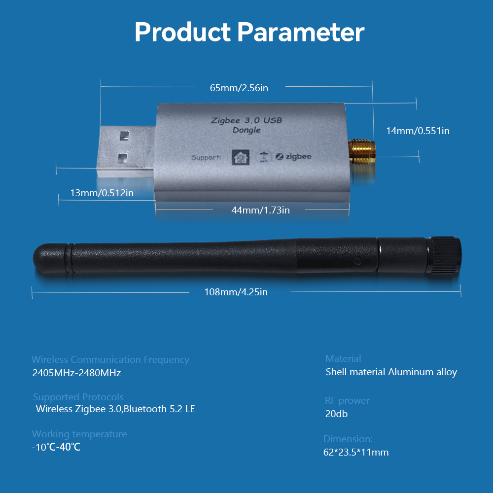 2026 New Zigbee 3.0 Dongle-E U - Zigbee Coordinator Stick recension och pris